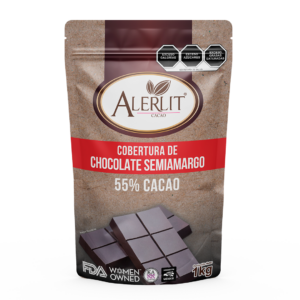 Cobertura de Chocolate Semi Amargo Premium 55% Cacao (1kg)
